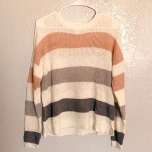 Multi-color stripe sweater